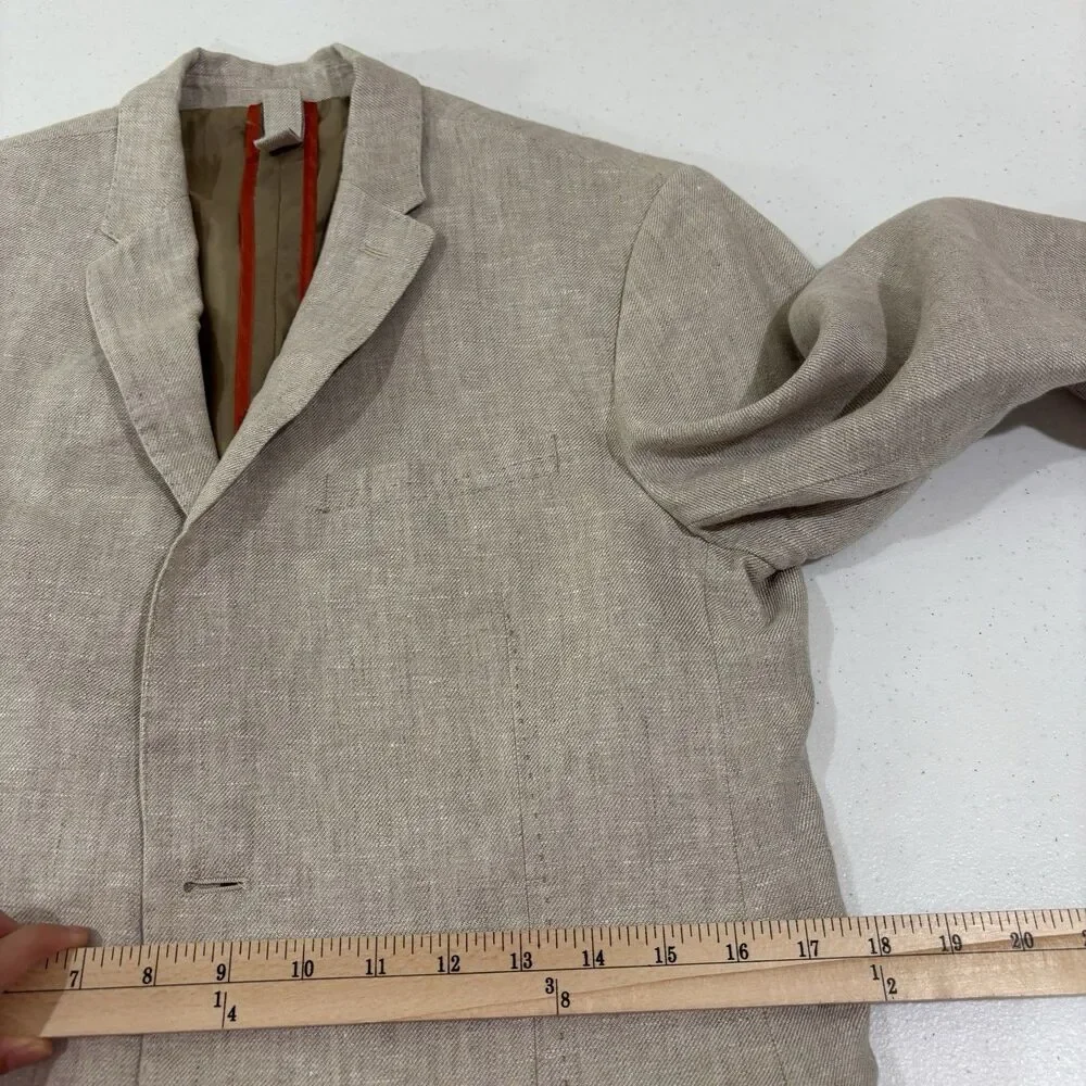 Zara Light Gray Linen-Blend Sport Coat with Subtle Texture
